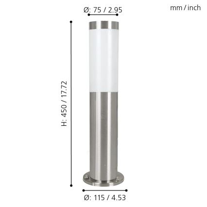 EGLO - Lauko šviestuvas 1xE27/15W/230V IP65