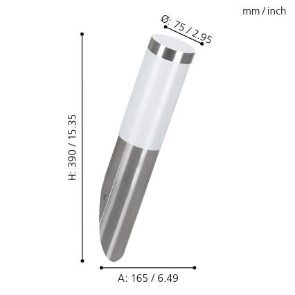 EGLO - Lauko sieninis šviestuvas 1xE27/15W/230V IP44