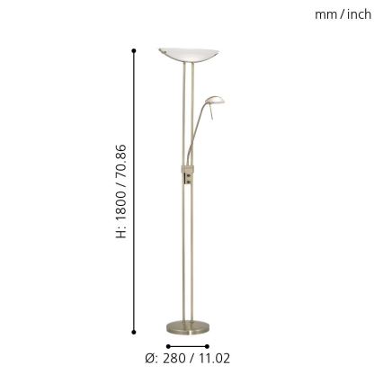 EGLO - Pritemdomas toršeras BAYA 1xR7s/230W + 1xG9/33W bronza