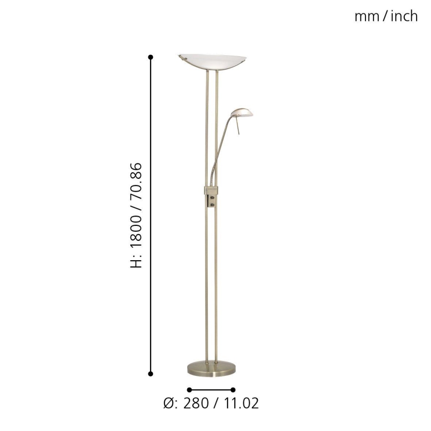 EGLO - Pritemdomas toršeras BAYA 1xR7s/230W + 1xG9/33W bronza