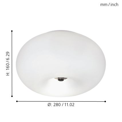 EGLO - Lubinis šviestuvas OPTICA 2xE27/60W diametras 28 cm