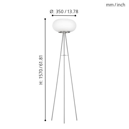 EGLO - Toršeras OPTICA 2xE27/60W diametras 35 cm