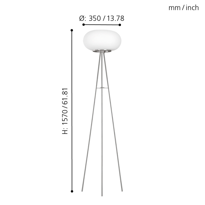 EGLO - Toršeras OPTICA 2xE27/60W diametras 35 cm
