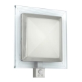 EGLO 88163 - Lauko sieninis šviestuvas su judesio davikliu PALI 1xE27/15W + LED/1,28W IP44