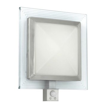 EGLO 88163 - Lauko sieninis šviestuvas su jutikliu PALI 1xE27/15W + 1xLED/1,28W IP44