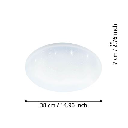 Eglo - LED Reguliuojamas lubinis šviestuvas LED/19,2W/230V 2700-6500K ZigBee