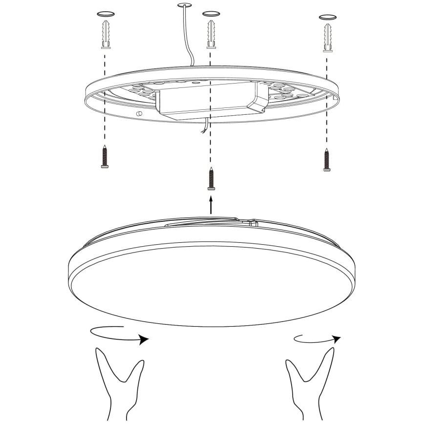 Eglo - LED Reguliuojamas lubinis šviestuvas LED/19,2W/230V 2700-6500K ZigBee