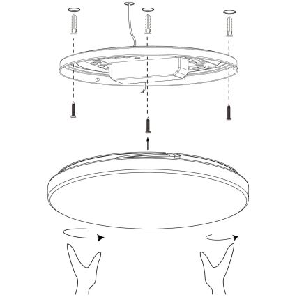 Eglo - LED reguliuojamas lubinis šviestuvas LED/19,2W/230V 2700-6500K ZigBee