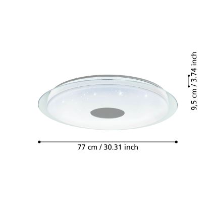 Eglo - LED Reguliuojamas lubinis šviestuvas LED/38,1W/230V 2700-6500K ZigBee