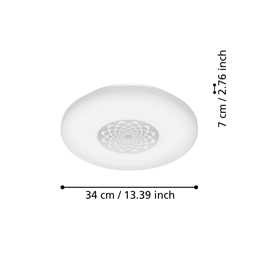 Eglo 900008 - Dimeriuojamas LED lubinis šviestuvas CAPASSO LED/15,6W/230V 2700-6500K