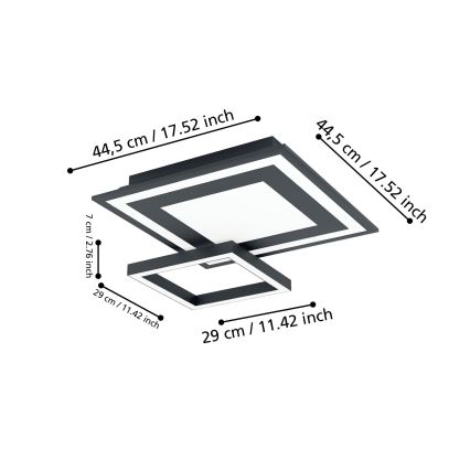 Eglo - LED RGBW Reguliuojamas lubinis šviestuvas LED/21,6W/230V ZigBee