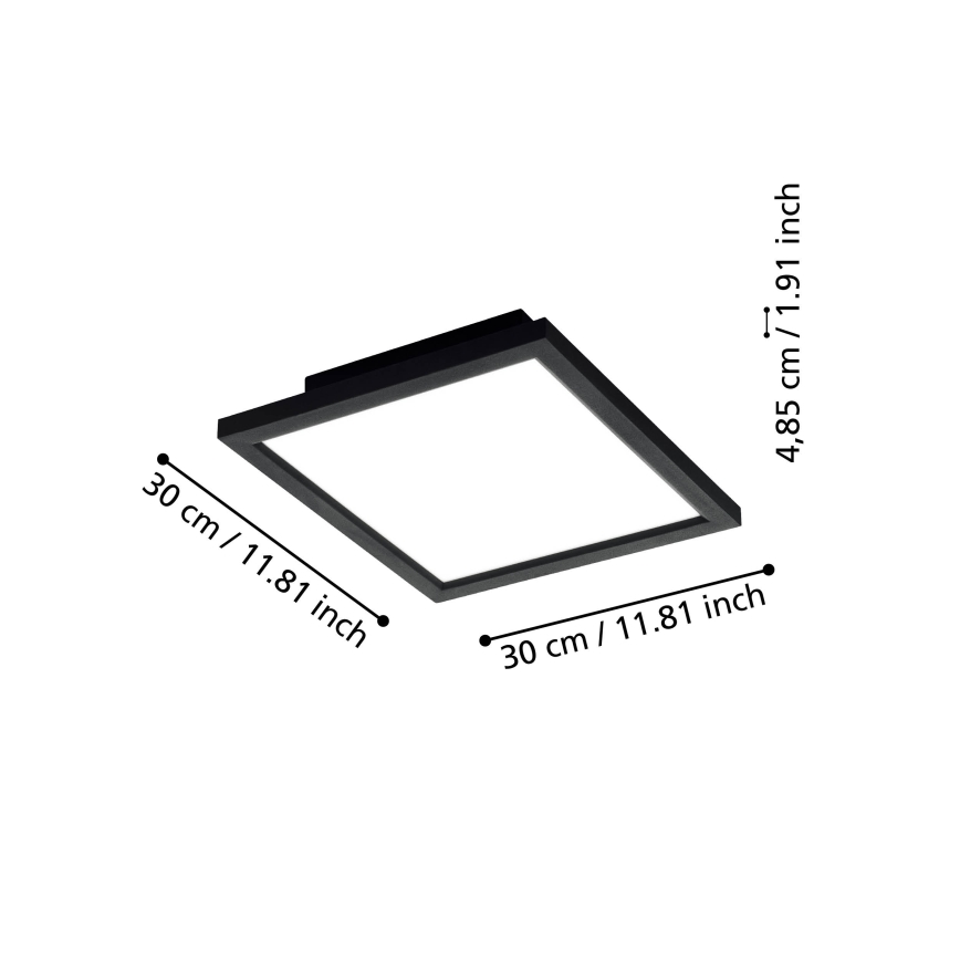 Eglo - LED Reguliuojamas lubinis šviestuvas LED/15,3W/230V juodas ZigBee
