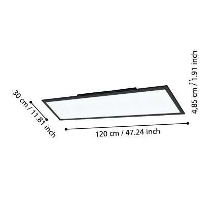 Eglo - LED Reguliuojamas lubinis šviestuvas LED/33,5W/230V juodas ZigBee