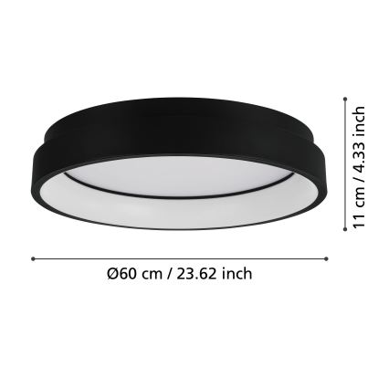 Eglo - LED RGBW Reguliuojamas lubinis šviestuvas LED/26W/230V ZigBee