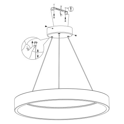 Eglo - LED RGBW Reguliuojamas pakabinamas sietynas LED/26W/230V ZigBee