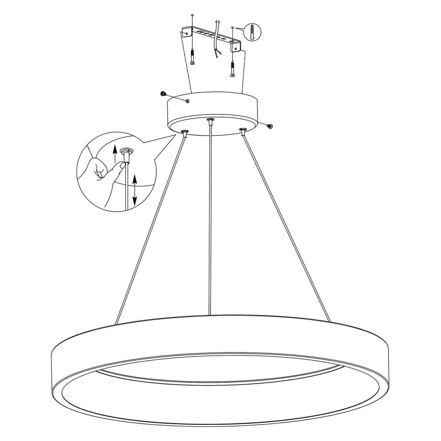 Eglo - LED RGBW Reguliuojamas pakabinamas sietynas LED/26W/230V ZigBee