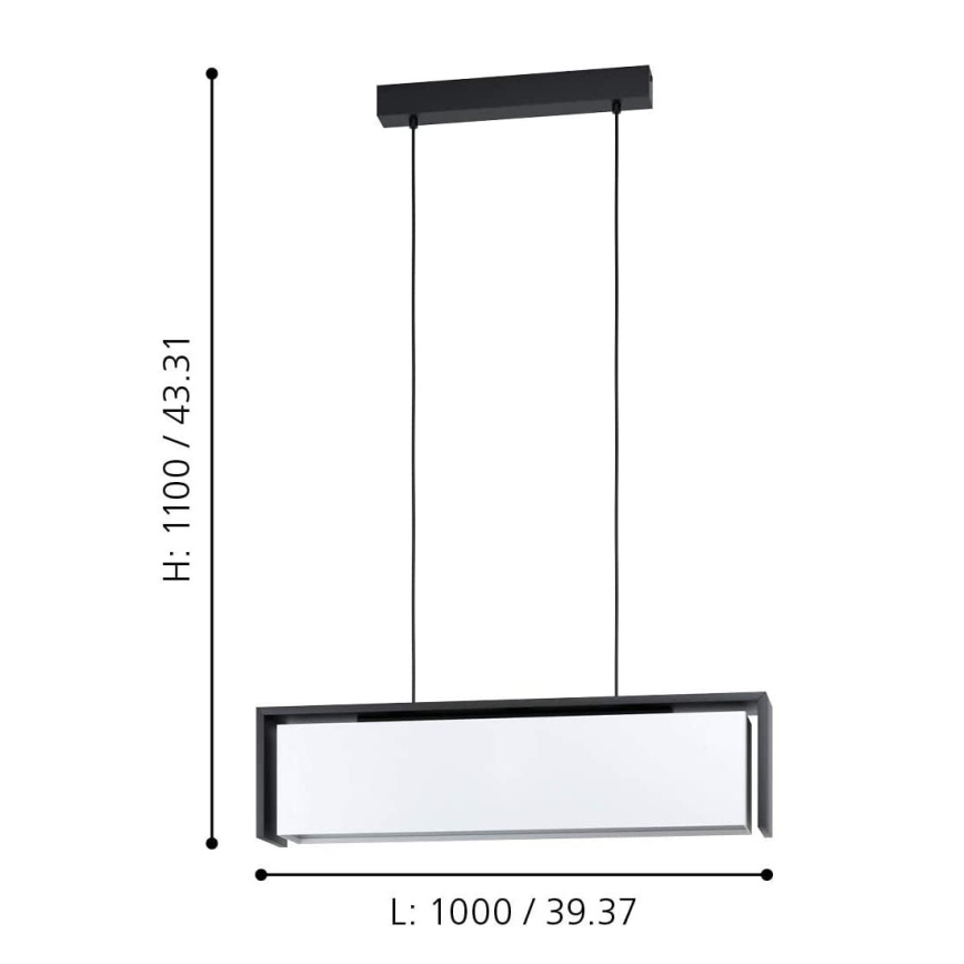 Eglo - LED RGBW reguliuojamas pakabinamas šviestuvas su laidu LED/33,6W/230V ZigBee