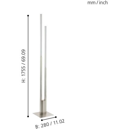 Eglo - LED RGBW Reguliuojamas toršeras LED/32W/230V ZigBee