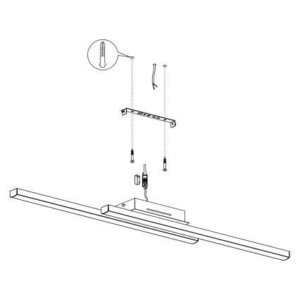 Eglo - LED RGBW reguliuojamas lubų šviestuvas LED/32W/230V juodas ZigBee