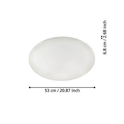 Eglo - LED Reguliuojamas lubinis šviestuvas LED/44,8W/230V ZigBee