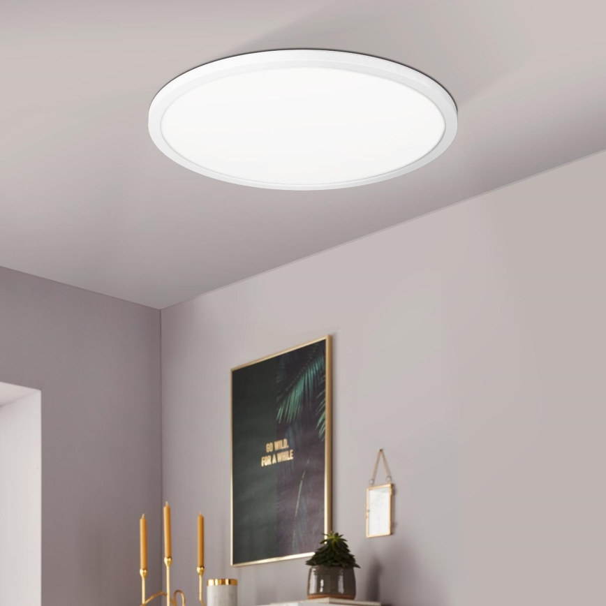 Eglo 900086 - LED RGBW Reguliuojamas lubinis šviestuvas ROVITO-Z LED/14,6W/230V 2700-6500K diametras 29,5 cm balta