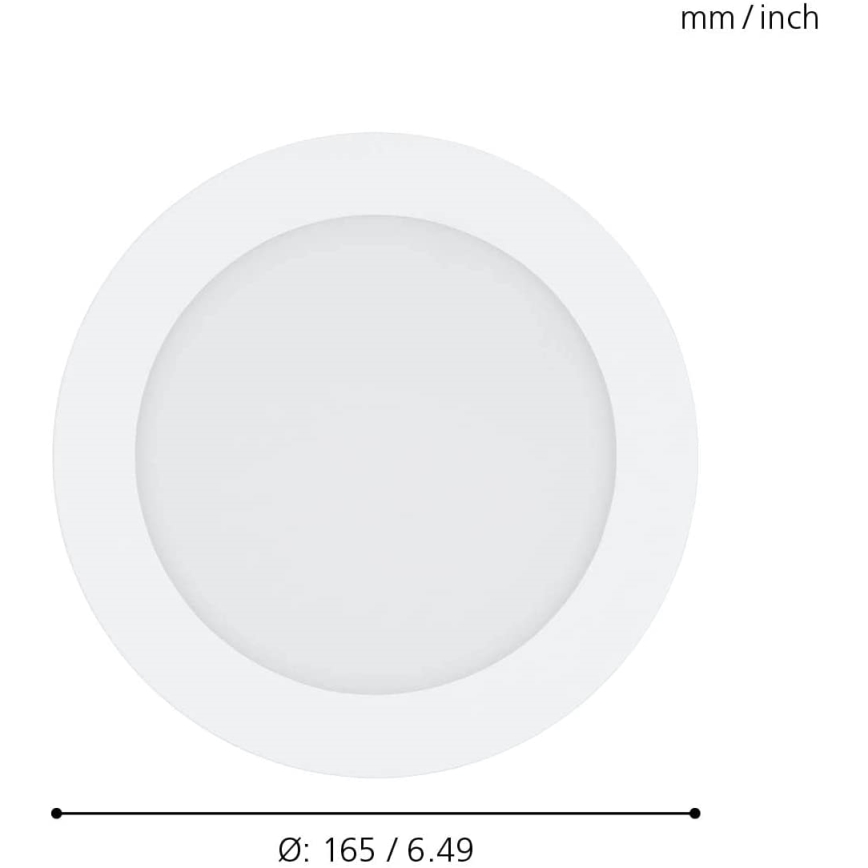Eglo - LED dimeriuojamas vonios kambario įleidžiamas šviestuvas LED/10,5W/230V IP44 ZigBee pr. 16,5 cm