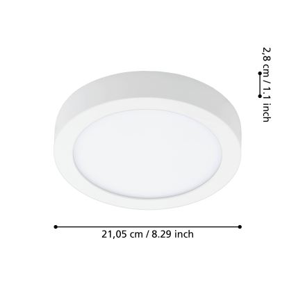 Eglo - reguliuojamas vonios kambario lubų LED šviestuvas LED/16,5W/230V 2700-6500K IP44 ZigBee skersmuo 21 cm
