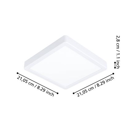 Eglo - LED Reguliuojamas vonios lubinis šviestuvas LED/16,5W/230V 2700-6500K IP44 ZigBee