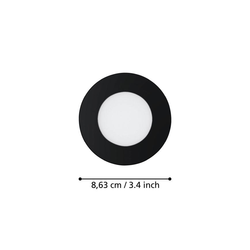 Eglo – 3 vnt. rinkinys: dimeriuojami vonios LED šviestuvai FUEVA‑Z LED/2,8W/230V IP44 Ø 8,5 cm