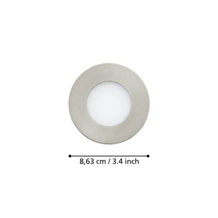 Eglo - Rinkinys 3x LED pritemdomų vonios šviestuvų FUEVA-Z 2,8 W/230 V IP44 Ø 8,5 cm