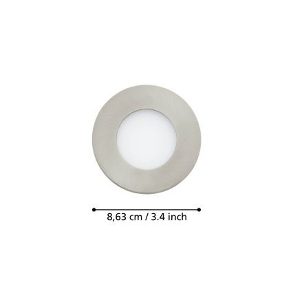 Eglo - INKINYS 3x LED Reguliuojamas vonios šviestuvas FUEVA-Z  LED/2,8W/230V IP44