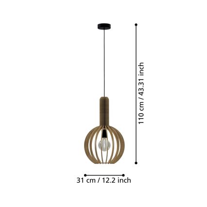 Eglo - Pakabinamas sietynas 1xE27/40W/230V d. 31 cm smėlio spalvos