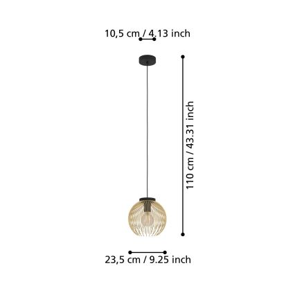 Eglo - Pakabinamas sietynas 1xE27/40W/230V