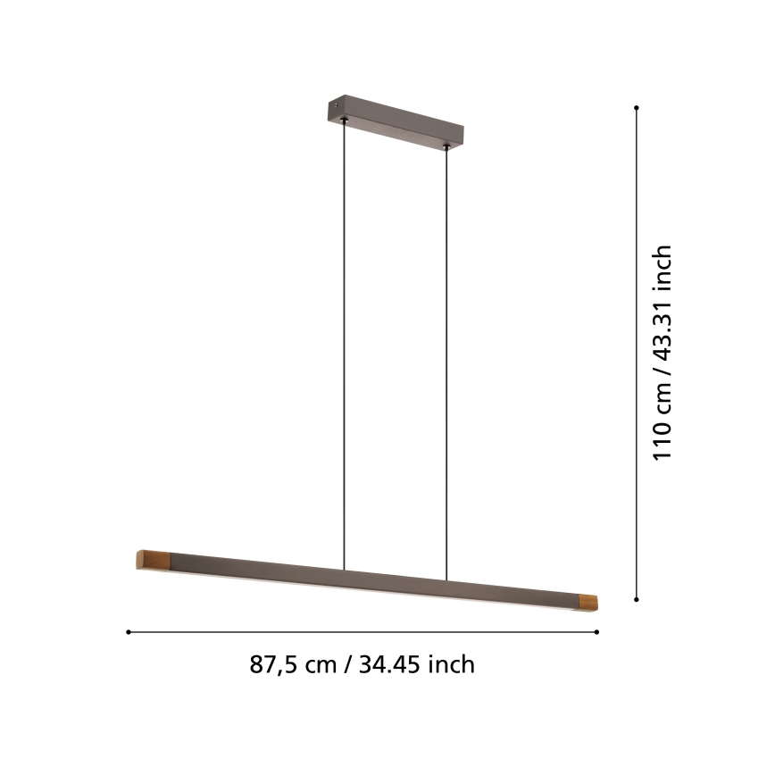 Eglo - LED Reguliuojamas pakabinamas sietynas LED/18W/230V 3000K