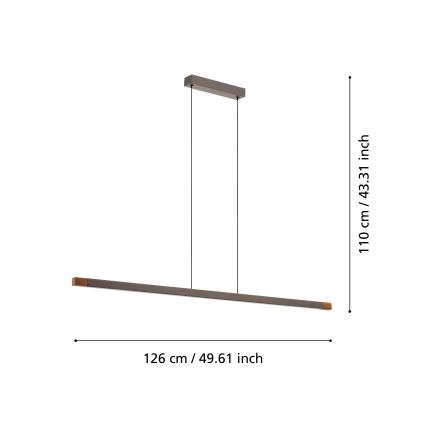 Eglo - LED Reguliuojamas pakabinamas sietynas LED/22W/230V 3000K