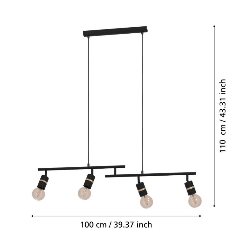 Eglo - Pakabinamas sietynas 4xE27/10W/230V