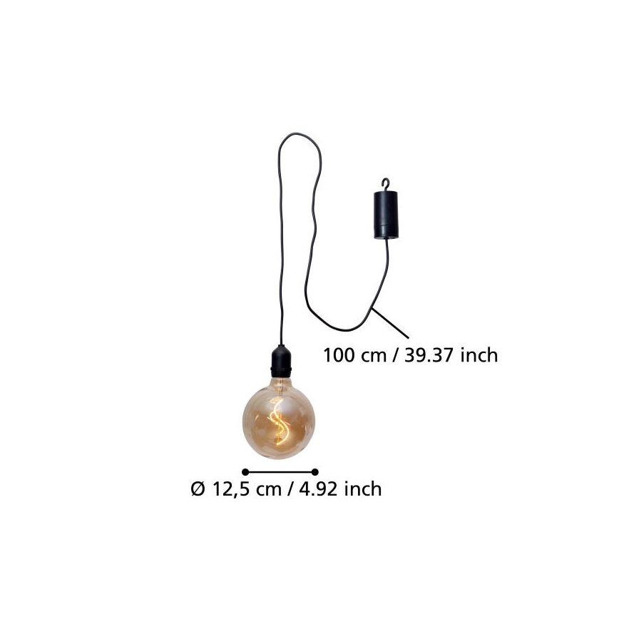 Eglo - Pakabinamas LED lauko šviestuvas LED/0,06W/6V 4xAA IP44 smėlio spalva