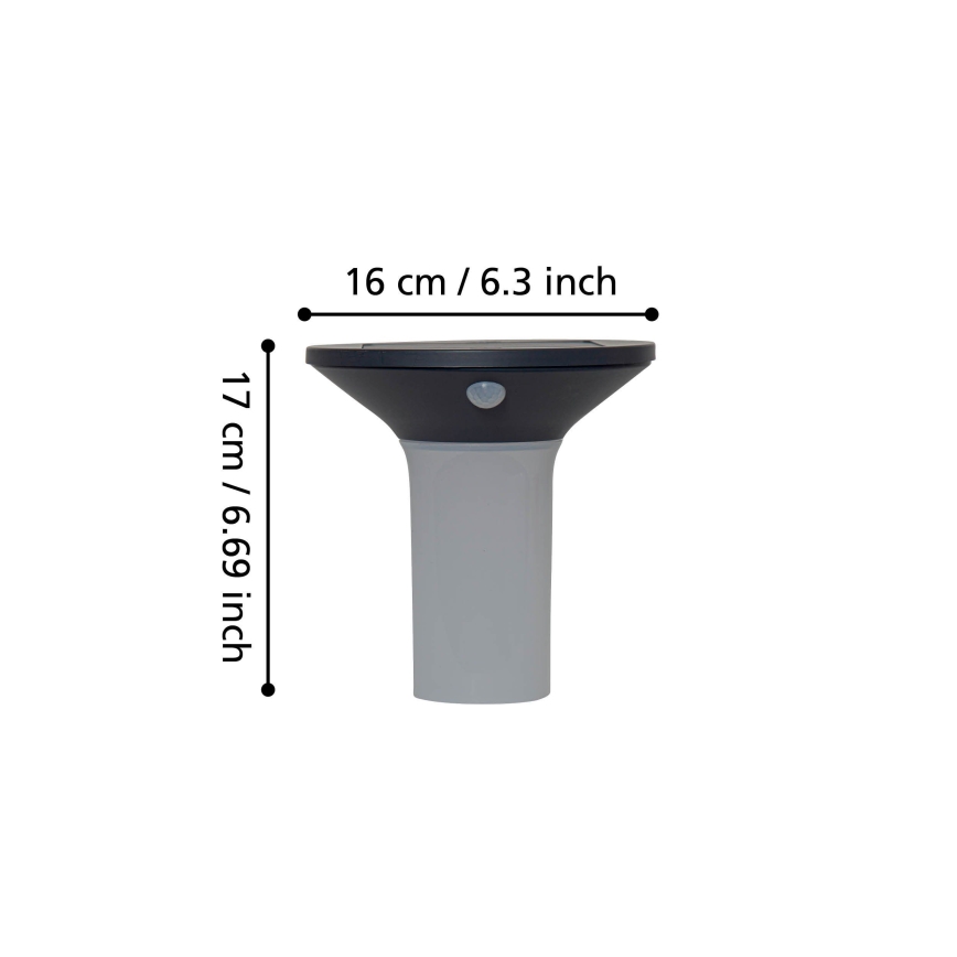 Eglo - LED lauko saulės šviestuvas su jutikliu 6xLED/0,03W/3,7V IP44