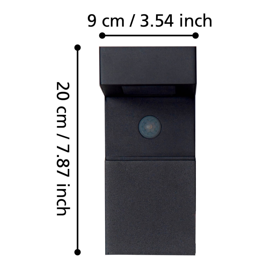 Eglo - LED Lauko saulės šviestuvas su jutikliu 18xLED/0,2W/3,7V 2200 mAh IP44