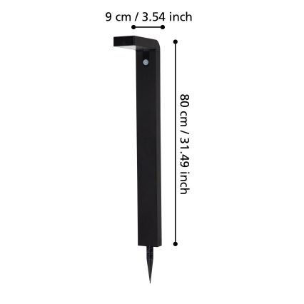 Eglo - LED Lauko saulės energijos lempa su jutikliu 18xLED/0,2W/3,7V 2200 mAh IP44