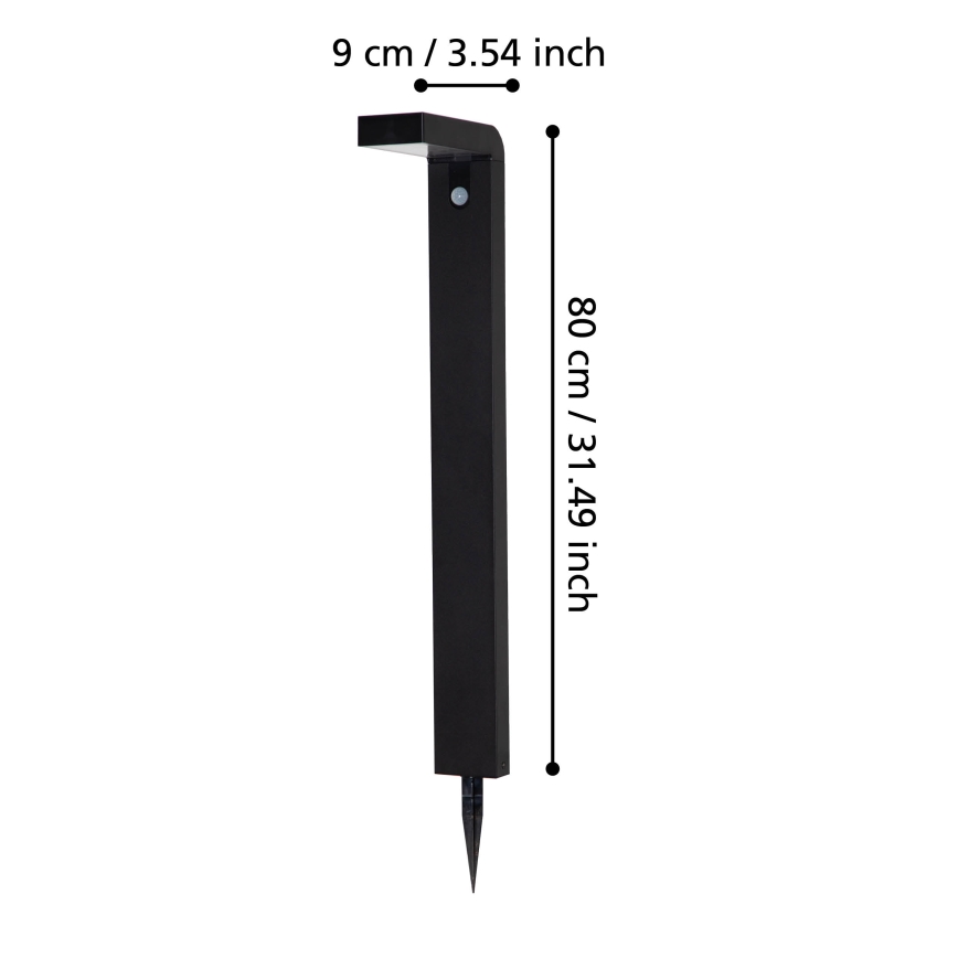 Eglo - LED Lauko saulės energijos lempa su jutikliu 18xLED/0,2W/3,7V 2200 mAh IP44