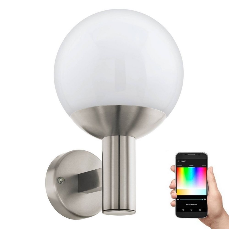 Eglo - LED RGB reguliuojamas lauko sieninis šviestuvas E27/9W/230V 2700-6500K IP44