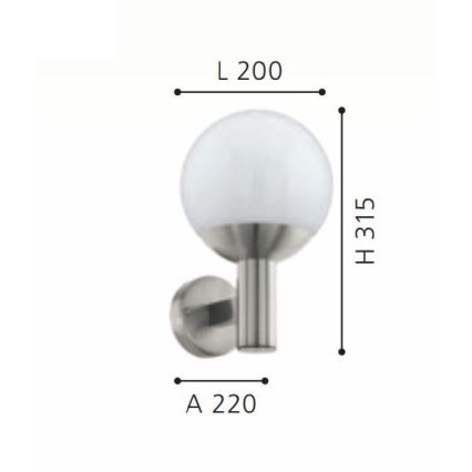Eglo - LED RGB reguliuojamas lauko sieninis šviestuvas E27/9W/230V 2700-6500K IP44