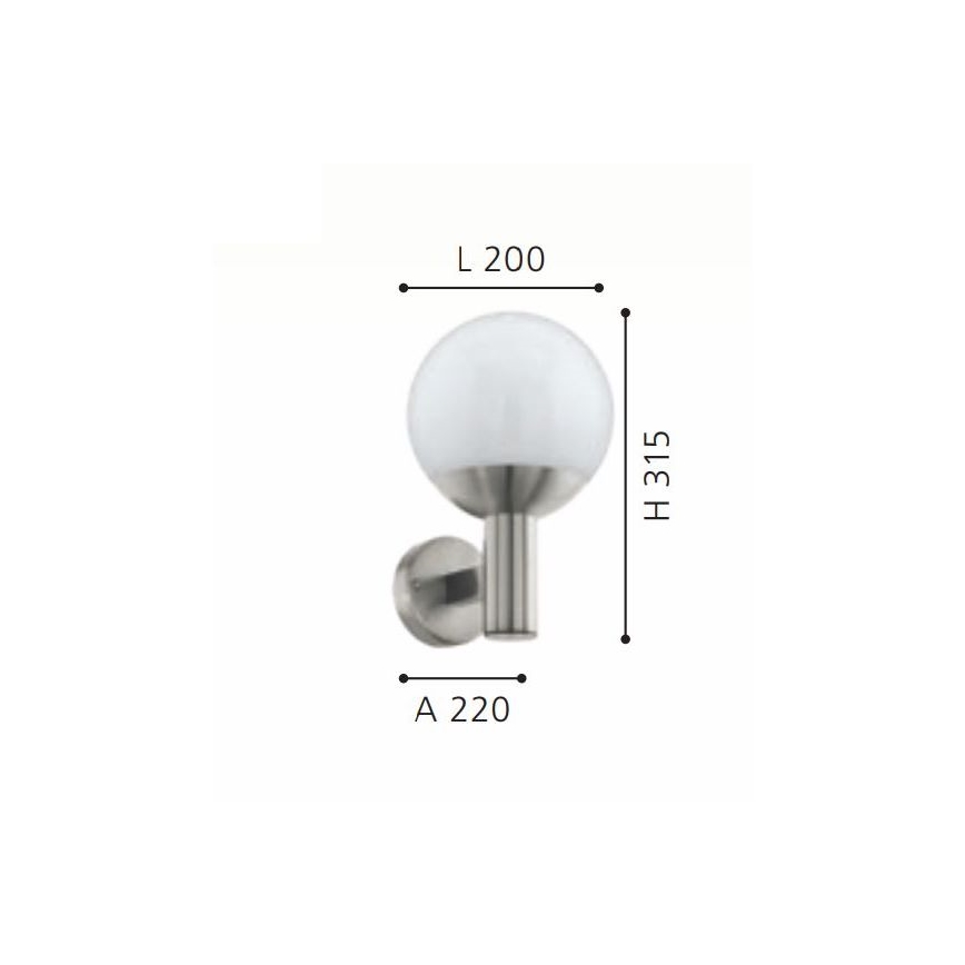 Eglo - LED RGB reguliuojamas lauko sieninis šviestuvas E27/9W/230V 2700-6500K IP44