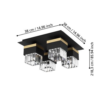 Eglo - Lubinis šviestuvas 4xE14/40W/230V