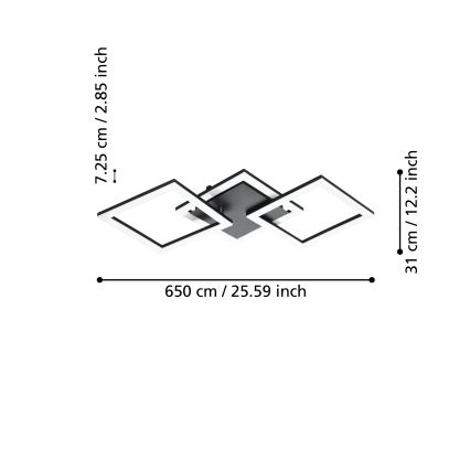 Eglo - LED Reguliuojamas lubinis šviestuvas  LED/32,4W/230V