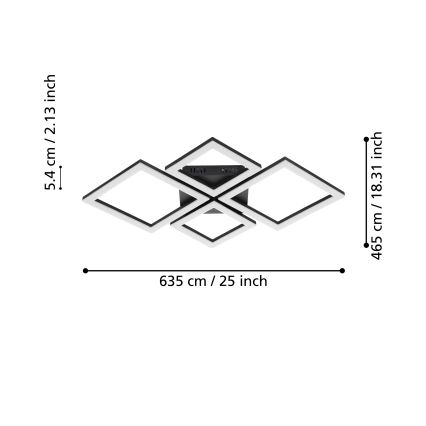 Eglo - LED Reguliuojamas lubinis šviestuvas LED/42W/230V