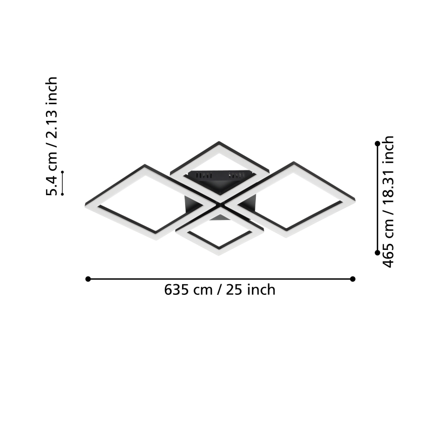 Eglo - LED Reguliuojamas lubinis šviestuvas LED/42W/230V