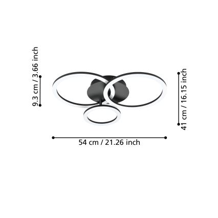 Eglo - LED reguliuojamas lubų šviestuvas LED/33W/230V