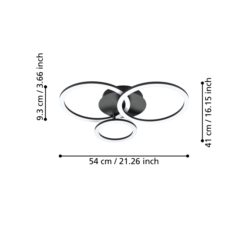 Eglo - LED reguliuojamas lubų šviestuvas LED/33W/230V